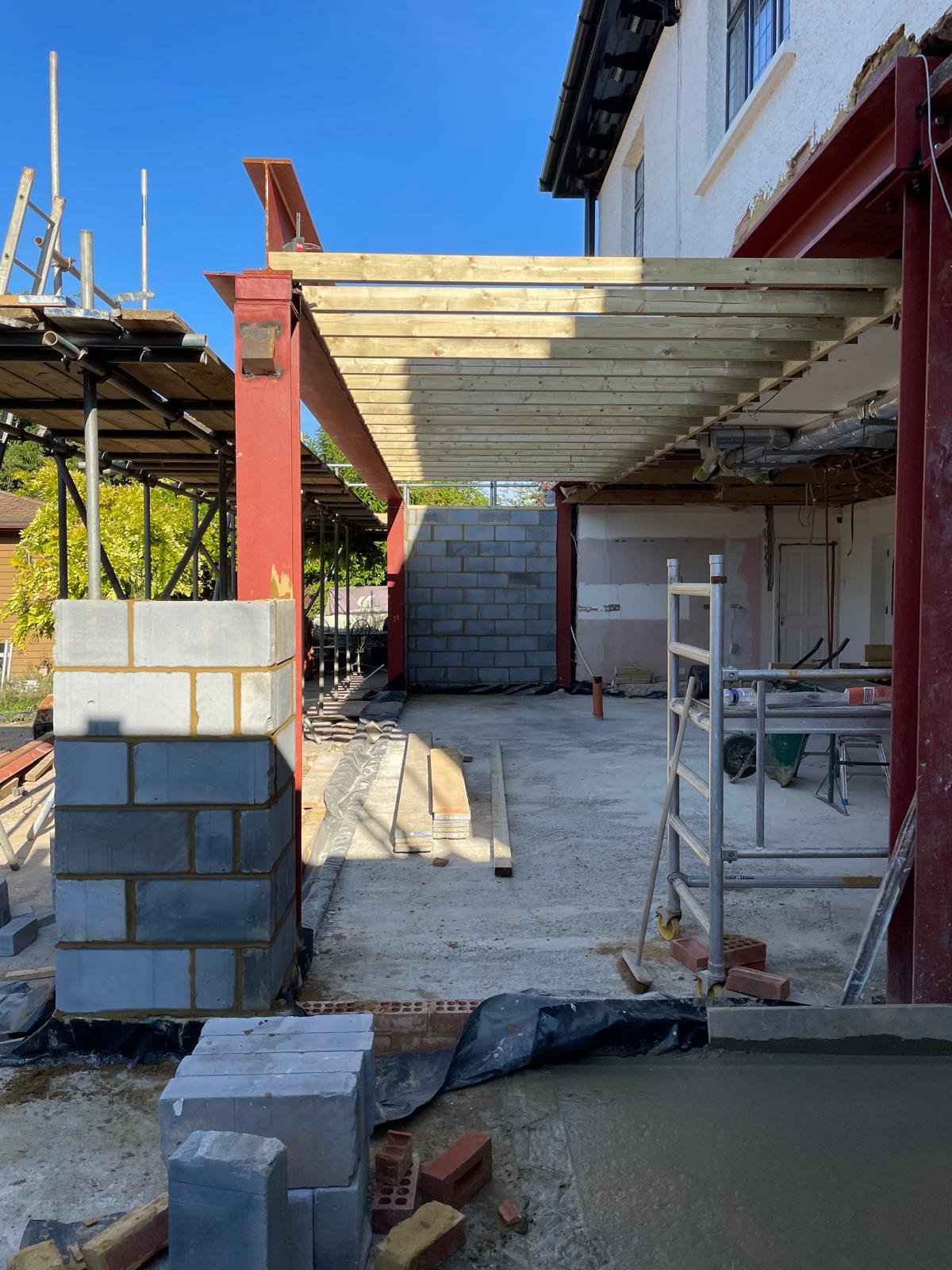 Steel and blockwork, an I.C Developments project in Surrey
