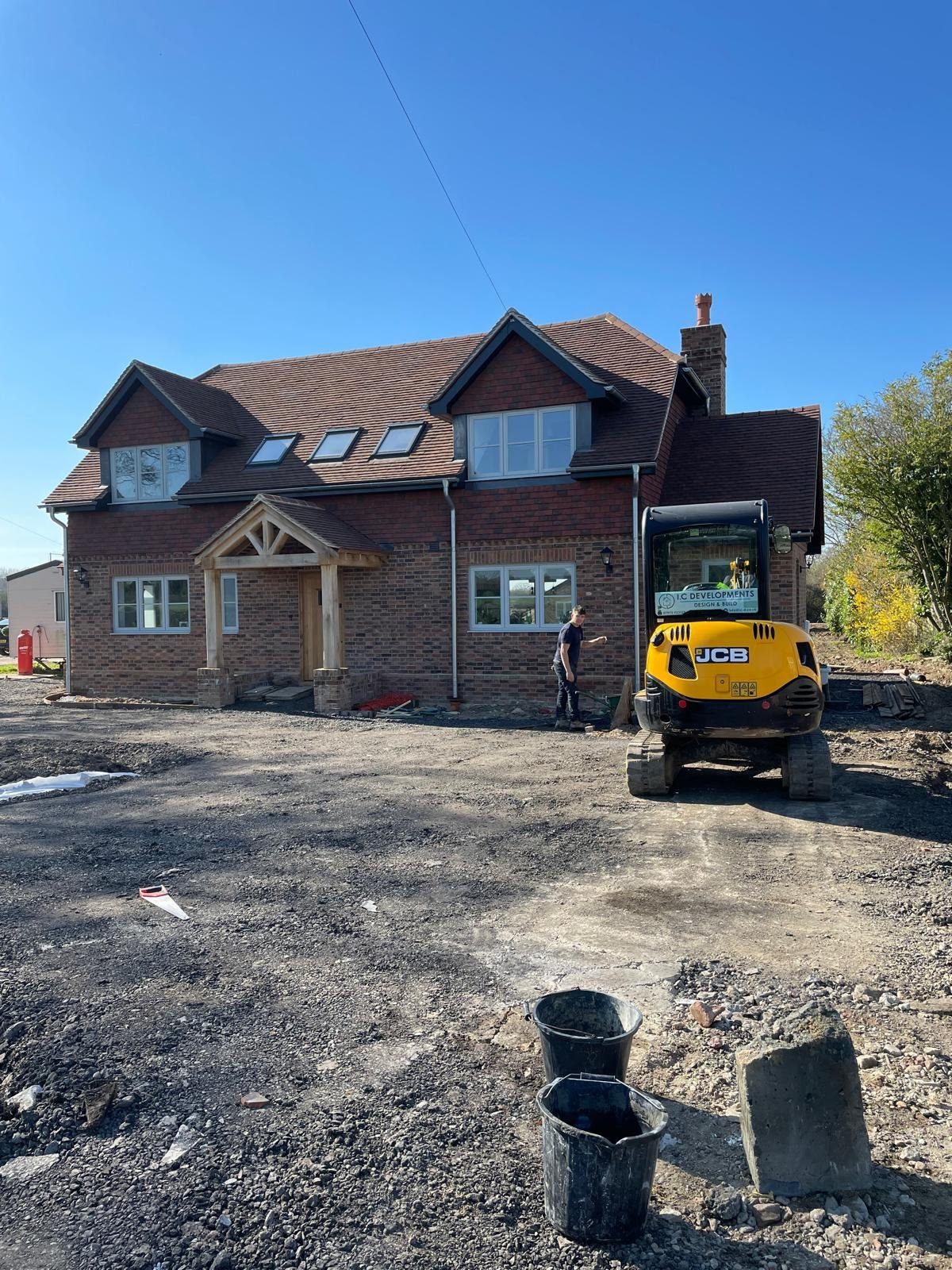 Driveway and landscaping, an I.C Developments project in Surrey